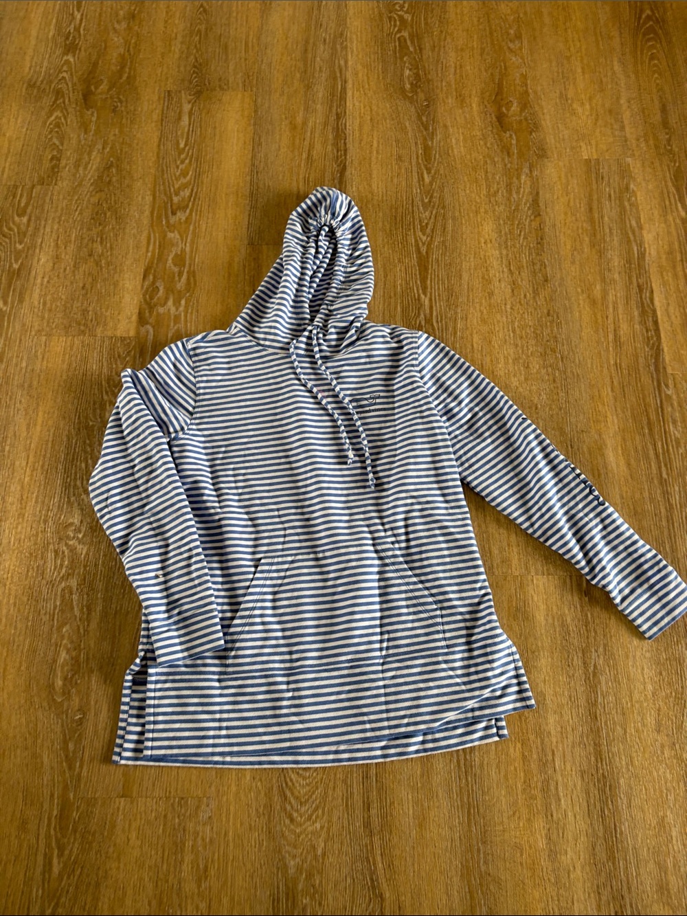 Vineyard Vines Blue & White Striped Hooded Pullover